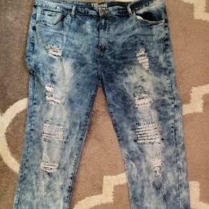 VIP plus size distressed acid was jeans. Size 24w
